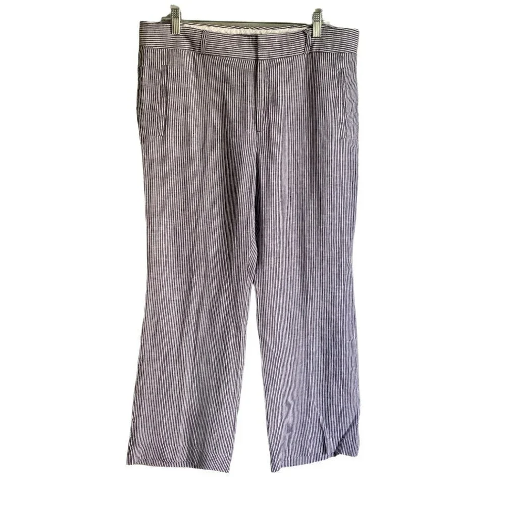 Banana Republic Linen Trousers 718 Martin Fit Size 14